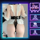  Đồ ngủ cosplay áo liền quần sm hầu gái hở mông không đáy 