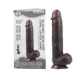  Dương Vật Giả Đen To Dạng TPE Đa Lớp Có Đế Hít Chắc Chắn 