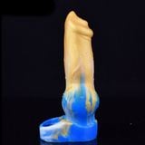  Dương vật giả chó sói rỗng ruột có vòng đeo bìu cho nam 