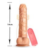  Dương vật giả đế gắn hít tường có rung TPE mềm MUHA giá rẻ 