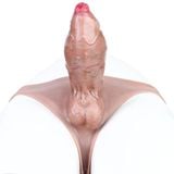  Dương Vật Giả Phùng Phình Nối Liền Quần Chưa Lột Bao Quy Đầu 