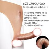  Dương vật giả đặc ruột liền quần silicon mềm đủ size cho les 