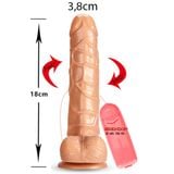  Dương vật giả Muha rung ngoáy gắn tường TPE mềm giá rẻ 