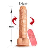  Dương vật giả Muha rung ngoáy gắn tường TPE mềm giá rẻ 