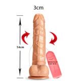  Dương vật giả Muha rung ngoáy gắn tường TPE mềm giá rẻ 