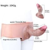  Dương Vật Giả Rỗng Ruột Thân To Có Gân Liền Quần Silicon 