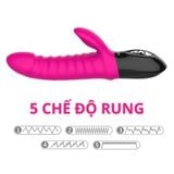  Dương Vật Giả Rung Cầm Tay Sưởi Ấm Nhiệt Có Đầu Tai Thỏ LETEN 
