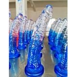  Dương vật giả TPE trong suốt màu sắc đẹp hít tường giá rẻ 