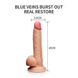  Dương vật giả YEAIN 18cm có bìu silicon mềm dẻo hít tường 