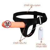  Dương Vật Giả Rỗng Ruột Rung Mạnh Kèm Điều Khiển Có Dây Đeo 