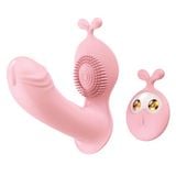  Dương vật giả tỏa nhiệt tai thỏ Lilo đeo mặc điều khiển từ xa 