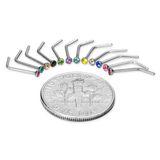  Khuyên chữ L đeo cánh mũi kim cương thép không gỉ 1,8mm 