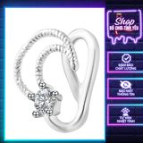  Khuyên giả kẹp cánh mũi đính đá xỏ lỗ mũi không đau đẹp mắt 