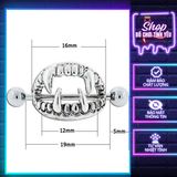  Khuyên núm vú thép không gỉ hình miệng trang sức xỏ ngực 