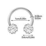  Khuyên septum xỏ lỗ mũi trâu đeo chân mày tai thép không gỉ 