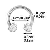  Khuyên septum xỏ lỗ mũi trâu đeo chân mày tai thép không gỉ 