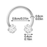  Khuyên septum xỏ lỗ mũi trâu đeo chân mày tai thép không gỉ 