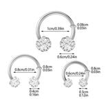  Khuyên septum xỏ lỗ mũi trâu đeo chân mày tai thép không gỉ 