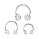  Khuyên septum xỏ lỗ mũi trâu đeo chân mày tai thép không gỉ 