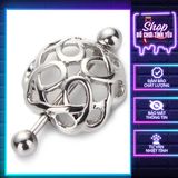  Khuyên vòng ngực trang sức chắn núm vú đầu ti Unisex gợi cảm 