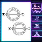  Khuyên vòng ngực trang sức chắn núm vú đầu ti Unisex gợi cảm 