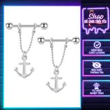  Khuyên vòng ngực trang sức chắn núm vú đầu ti Unisex gợi cảm 