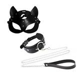  Mặt Nạ Cáo Kèm Vòng Khóa Cổ Tăng Cường Khoái Cảm Tình Dục SM 