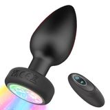  Máy rung cắm hậu môn cửa sau đèn LED điều khiển remote 