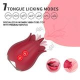  Máy lưỡi liếm hoa hồng Sex Massager ngực âm đạo chân thực 