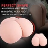  Mông âm đạo giả 4D silicone mềm mịn rung rên kẹp hút massage 