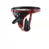  Quần dây da 3 đầu dương vật tháo rời có rung cực mạnh Unisex 