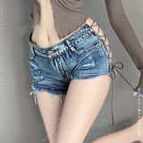  Quần short denim nữ hấp dẫn quyến rũ sexy biểu diễn tỏa sáng 
