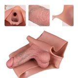  Quần Silicon Liền Dương Vật Rỗng Ruột Siêu Khủng Có Gân Xanh 