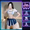 Set thể thao bóng đá nữ chân váy áo croptop chân váy tennis