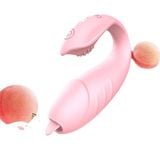  Trứng rung lưỡi liếm điểm G chữ U sưởi ấm điều khiển từ xa 