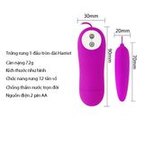  Trứng rung màu tím mini nhỏ có dây điều khiển 12 chế độ 