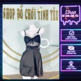  Váy ngủ lụa 2 dây sexy phối ren có gọng mút lót ngực tạo khe 