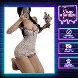  Váy ngủ ôm body sexy đầm 2 dây phối ren ôm sát tôn dáng 