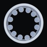  Vòng đính bi hạt tròn silicon mềm kích thích khóa tinh dịch 