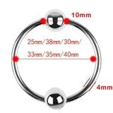  Vòng Khóa Dương Vật Dạng Inox Có Bi Chống Xuất Tinh Sớm 