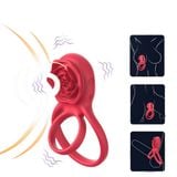  Vòng Rung Hoa Hồng Đeo Dương Vật Kép Điều Khiển Từ Xa HGOD 