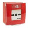 Nút ấn báo cháy IQ8MCP nhỏ gọn, cách điện, màu đỏ, có cửa kính và đế IP66