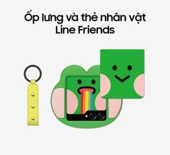 Bộ ốp Line Friends - phiên bản Ếch Leonard (Lenini) cho Samsung Galaxy Flip5-chính hãng