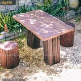 Bàn ghế đôn gỗ lũa