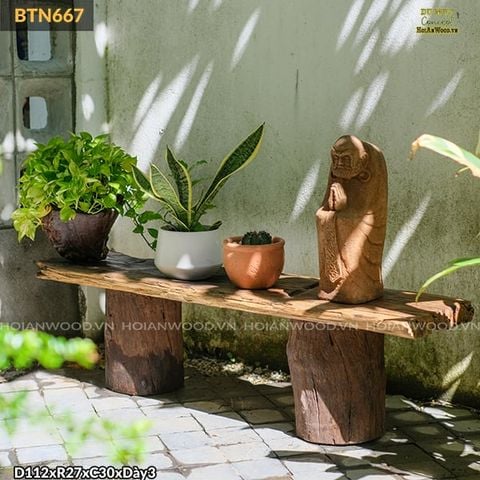 Kệ gỗ lũa sân vườn