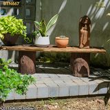 Kệ gỗ lũa sân vườn