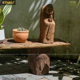 Kệ gỗ lũa sân vườn