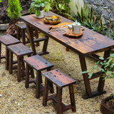 Bàn sân vườn/BÀN ĂN (gỗ tàu thuyền)