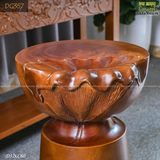 Concept Kệ console, đôn gỗ hoa sen