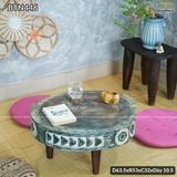 Bàn trà bệt điêu khắc họa tiết